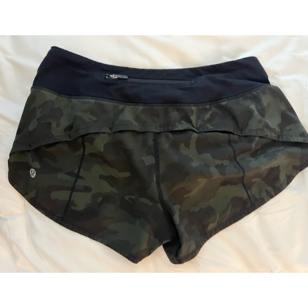 Lululemon camo speed up shorts